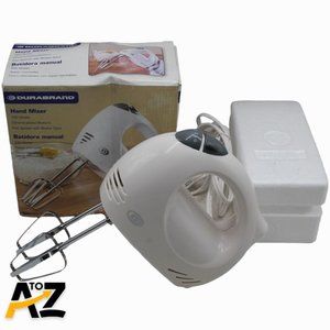 Durabrand White 100 Watt Hand Mixer #2550 Five Speeds & Beater Eject